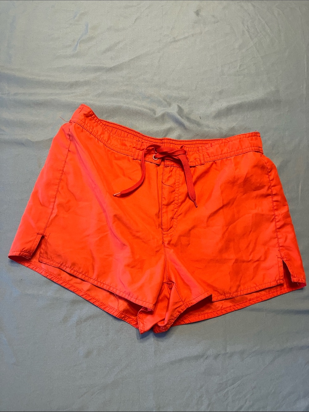 Basic Editions Bright Red Athletic Drawstring Shorts